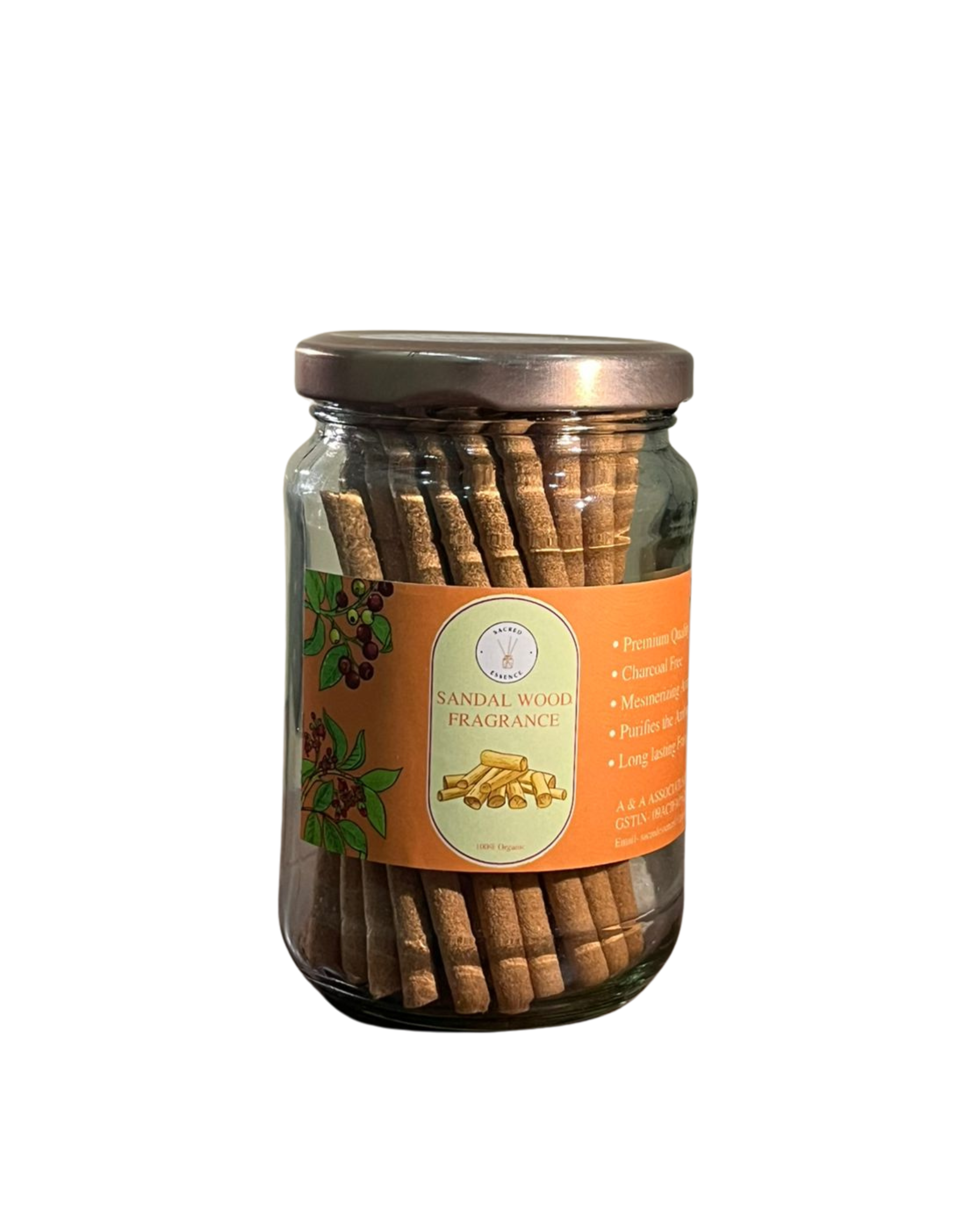 Chandan Incense Stick in Premium Glass Jar Sandalwood